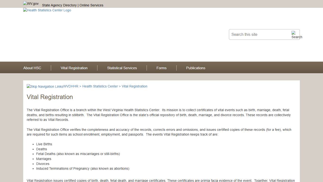 Vital Registration
